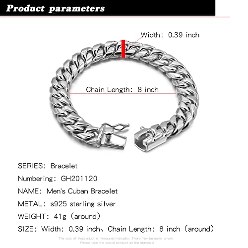Pulsera clásica de plata 925 italiana hecha a mano para hombre miniatura 2