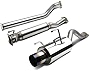 4 Inches Burnt Muffler Tip Catback Exhaust System Compatible with Acura RSX Base Model 02-06, Stainless Steel