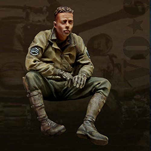 Risjc 1/35 Résine Soldat Modèle Seconde Guerre Mondiale American Tank Commander Blanc Modèle Kit // N79323 Cover
