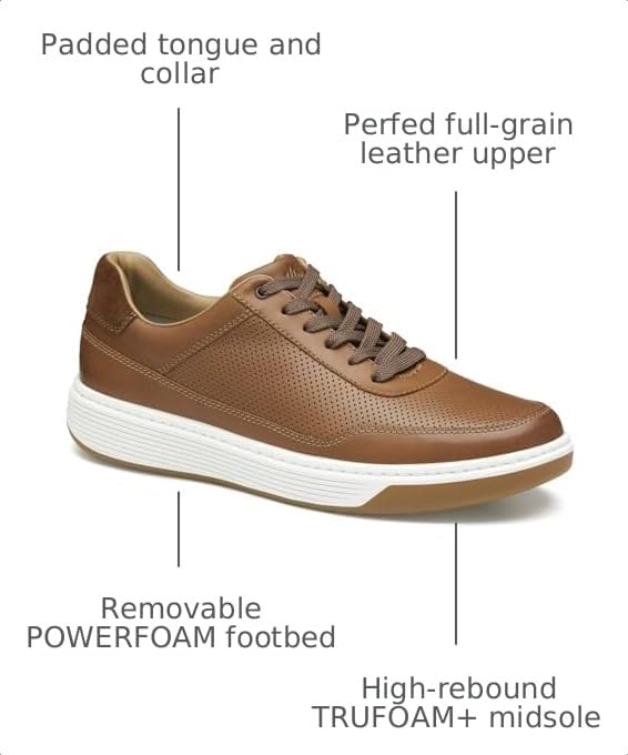 Image of Johnston & Murphy Men's Dawson Perfed U-Throat Sneaker