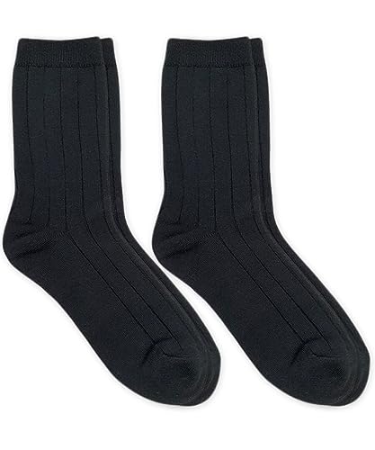 Jefferies Socks Boys Rayon Derived from Bamboo School Uniform Ribbed Crew Socks 2 Pair Pack