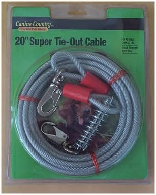 WESTMINSTER PET PRODUCTS Pet Expert 20' Super Tie-Out Cable for Large & Aggressive Dogs, Variable Size