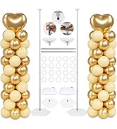Toosci Upgraded Balloon Column Stand Kit, 7 Feet Height Adjustable Balloon Tower Pillar with Reus...