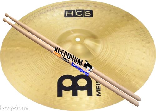 MEINL HCS Crash/Ride Becken 18" + 5A KD Drumsticks