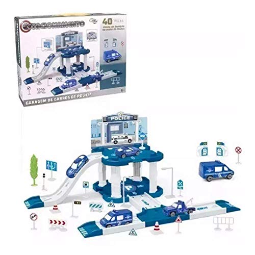 Pista Estacionamento Carrinhos De Polícia Brinquedo Para Montar