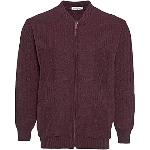 Men's Burgundy Zip Up Cardigan Cover