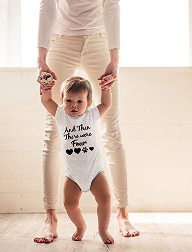 CBTwear And Then There Were Four - Baby Clothes - Funny Newborn Bodysuit Outfits for Boys and Girls3