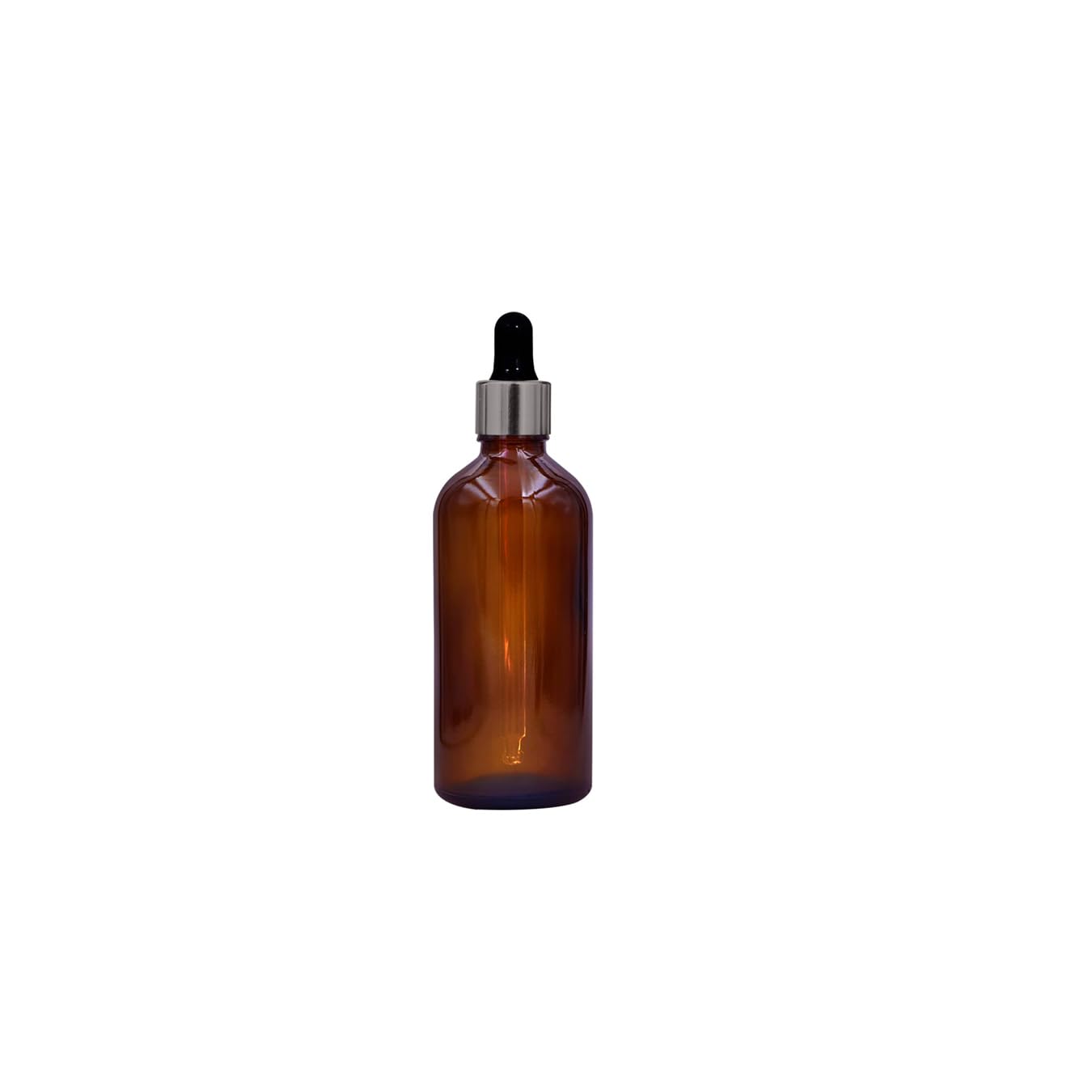 50 ML Amber Round Empty Glass Bottle + Glass Dropper + Silver Ring + Black Silicone Teat, Refillable, Reusable, Leak Proof for Essential Oils, Blends, DIY Perfumes (9)-image-25