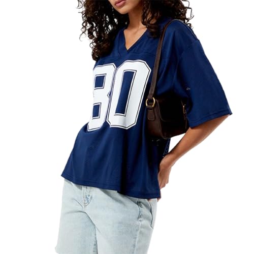 Oversized Jersey Women Summer Tops 2025 Grunge Graphic Tees Y2k Streetwear Short Sleeve Shirts