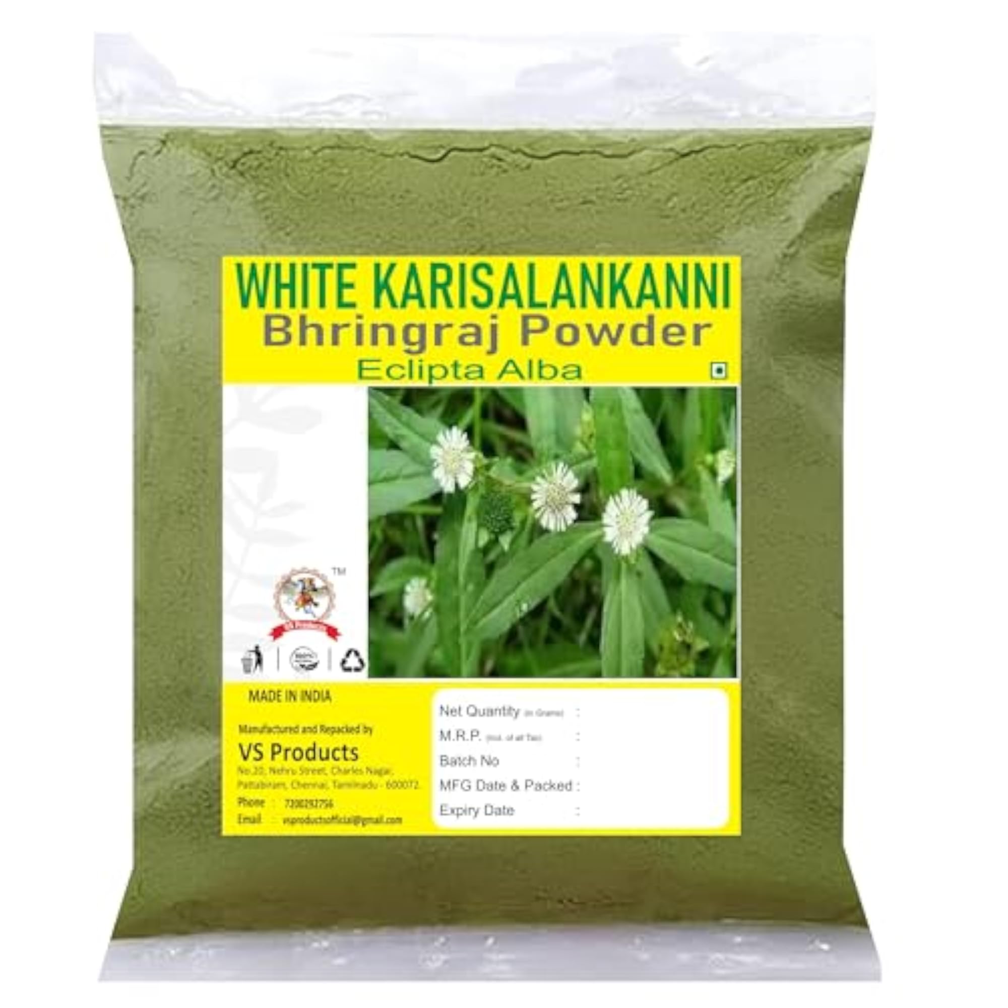 White Karisalankanni Powder for Hair Care