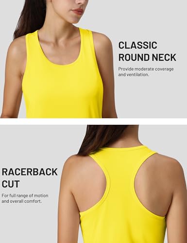 MAGCOMSEN Women's Athletic Racerback Tank Tops Quick Dry Racer Back Workout Tanks Moisture Wicking Upf50 Exercise Active4