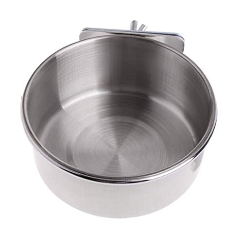 Anawakia Gamelle à suspendre en acier inoxydable pour oiseaux - Mangeoire à graines - Mangeoire à eau pour perroquet - Ara gris du Gabon - 12 cm