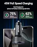 USB-C Car Charger for iPhone 16, 167.5W Max 3-Port Type-C Fast Charging Cigarette Lighter,Charger Adapter for iPhone 16/15/14/13,Samsung S24/S23/S22,Pixel,iPad Air,AirPods,Android