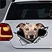 Brindle Greyhound Auto-Aufkleber, zerrissener Metall-Aufkleber, Windhund, 3D-Aufkleber, lustiger Autoaufkleber, Fensteraufkleber, Vinyl, Stoßstangenaufkleber, Laptop-Aufkleber