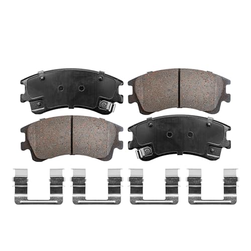 Image of Detroit Axle - Front Brake Pads for 2003 2004 2005 Mazda 6 Ceramic Brake Pads w /Hardware Replacement