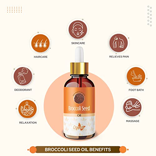 Image of Crysalis Broccoli Seed Oil Cosmetic Grade - 30 ml - Lightweight Oil for Hair Care, Skin Formulations, Serums & DIY Blends