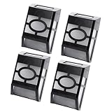 Toddmomy 4pcs Solar Wall Lights Outdoor LED Lighting Tool Waterproof Yard Light Solar Powered for Porch and Garden Black