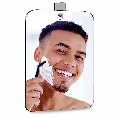 SAFEE MRROR Shower Mirror for Shaving Fogless 6"x8", Bathroom No Fog Shaving Mirror Plexiglass Makeup Small Travel Camping Mirror, Shatterproof Men