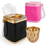 [Multiusos]: la mini lavadora se puede utilizar para lavar sus herramientas de maquillaje. brochas de maquillaje, huevos de maquillaje y borlas de polvo se pueden colocar en la mini lavadora. Puede mantener limpias tus herramientas cosméticas.