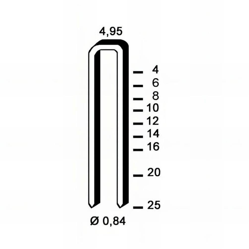 D-Work 4.000 Grapas galvanizadas Ba-16-11.8x16x0.5x2.6 mm