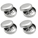 4 Stück Seifendose Reise, Seifenschale mit Ablauf, 100ml, Rund