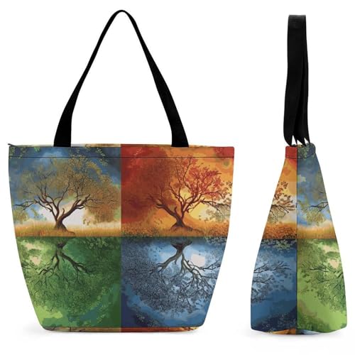 Sac de voyage décontracté arbre de vie pour remplacer vos sacs fragiles par un grand cabas femme