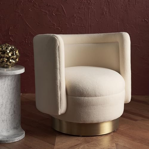 Sillón Plegable Blanco con Base Dorada Giratoria miniatura 2