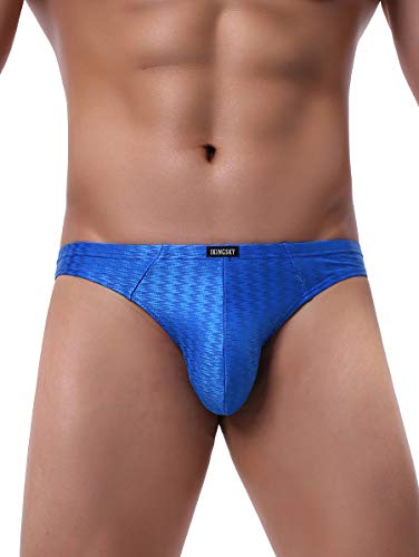 Ikingsky Men's Shining Thong Underwear Soft Stretch T-Back Mens Underwear Sexy Low Rise Under Panties (Small, 6 Pack) #TOP26
