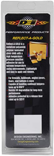 Design Engineering 010392 Reflect-A-Gold High-Temperature Heat Reflective Adhesive Backed Sheet, 12" X 24" Sheet #TOP6