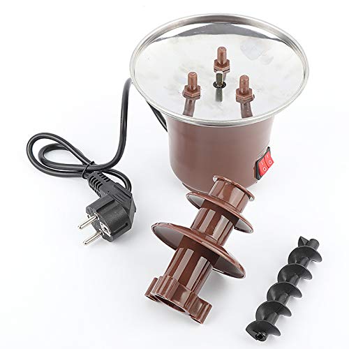 Nomal 220V Electric Chocolate Fountain Waterfull Chocolate Melting Machine Chocolate Mixer Blender Chocolate Fondue Creative Design Chocolate With Heating Fondue Machine Diy Waterfall For Party thumb #5
