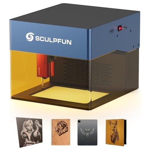 SCULPFUN iCube 3W Mini Laser Engraver, Laser Engraving Machine with 0.02mm Ultra Fine Laser Spot, 10,000mm/min High Speed Engraving, CNC Machine with Smoke Filter and Temperature Alarm, 130 * 130mm