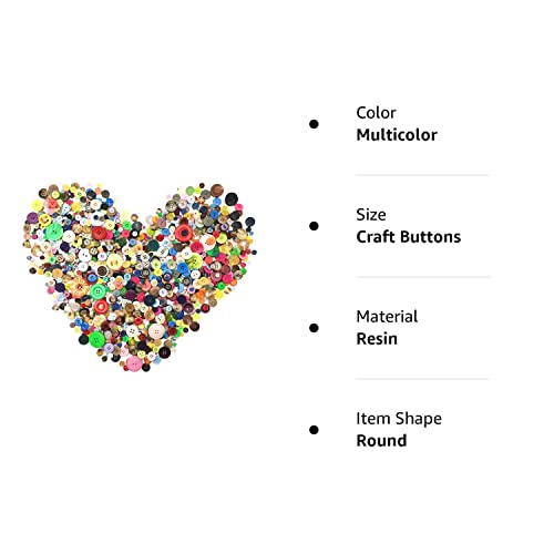 Esoca 650Pcs Bulk Multicolor Buttons For Crafts Assorted Multi Colored Craft Buttons Mixed Multicolored Button For Crafting #TOP6