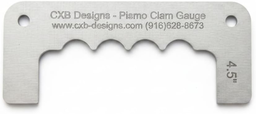 Pismo Clam Gauge | Handheld Style Clam Measuring Tool for Giant Clams of Central California | Each Fisherman is legally Required to Possess a Gauge While Clamming