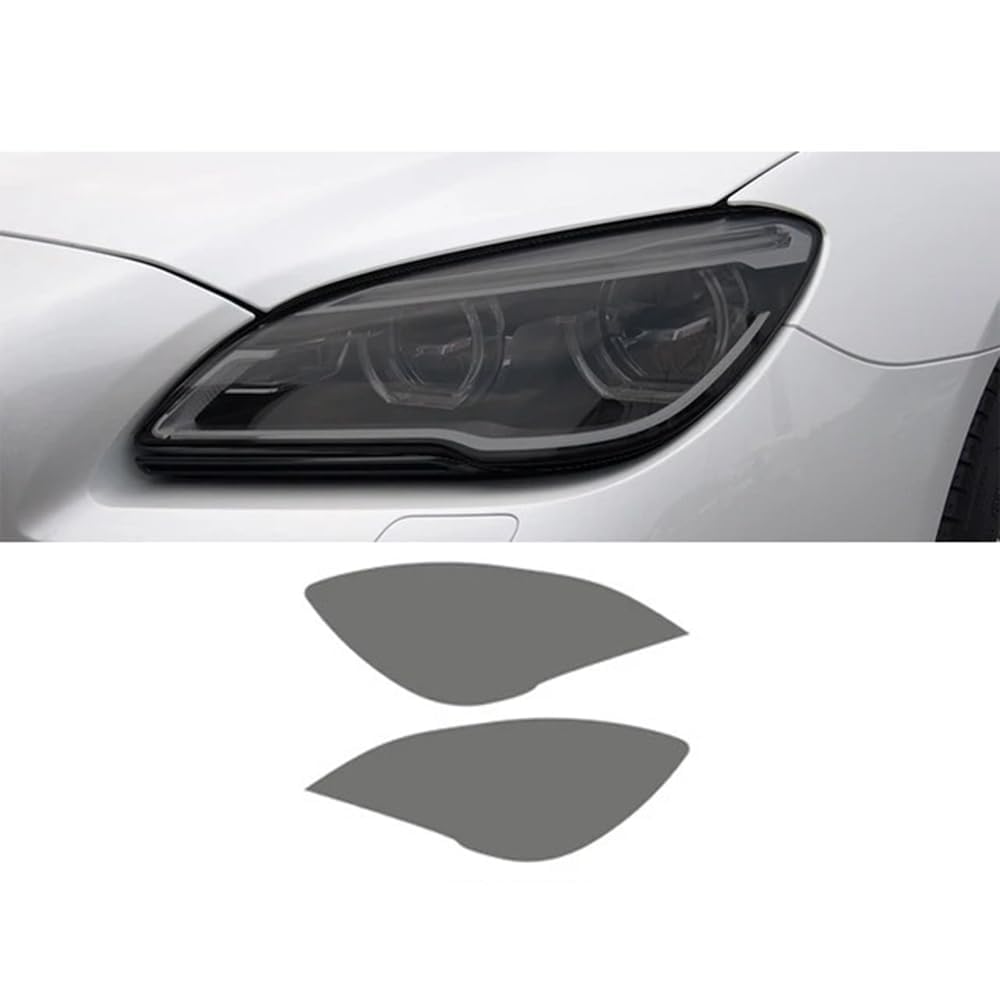Film protecteur de phare pour BMW Série 6 F06 F12 F13 M6 2015-2018, protection TPU noir - Lot de 2