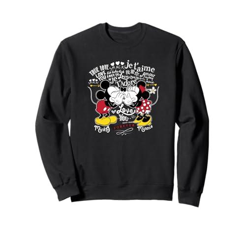 Sweat Mickey Minnie Mouse Love in Any Language vetement Saint Valentin