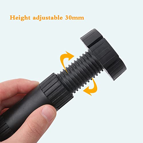 Zócalo de plástico negro con patas ajustables de 15 cm y clips para muebles de cocina 5