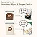ComSaf Flour Sugar Storage Containers Set of 3 (5.2L/5.5Qt) (2.5L/2.6Qt*2), Large Airtight Food Storage Containers with Lids, Plastic Canisters Sets for Kitchen, Pantry Organizers for Rice and Baking