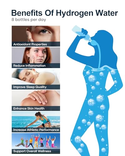 Blue/Dark Blue Hydrogen Water Generator Machine with Gen5 Technology - Real 3000ppb Pure Hydrogen Rich Concentration Bottle - Image 6