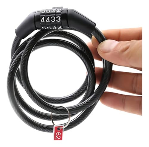 Cadeado De Bicicleta Preto de Senha Resistente Seguro Bicicleta Bike Contra Furto Cabo de Aço Revest