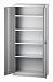 Produktbild BISLEY Flügeltürenschrank Universal, 4 verzinkte Fachböden, 5 OH, Metall, 645 Lichtgrau, 40 x 91.4 x 195 cm