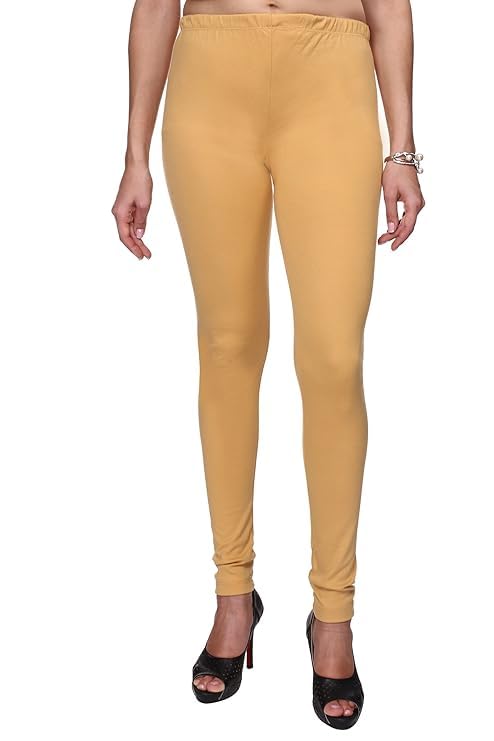 Image of Women's Premium Stretchable Cotton Leggings | Soft Slim Fit Ankle Length Churidar Pants for Casual, Ethnic, Office & Daily Comfortable Wear (Pack of 1)