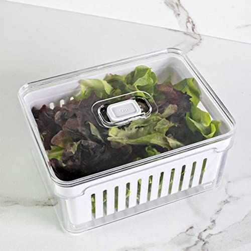 Kit 4 Organizadores Geladeira Armário Cozinha 2,2 Litros Alimentos Vegetais