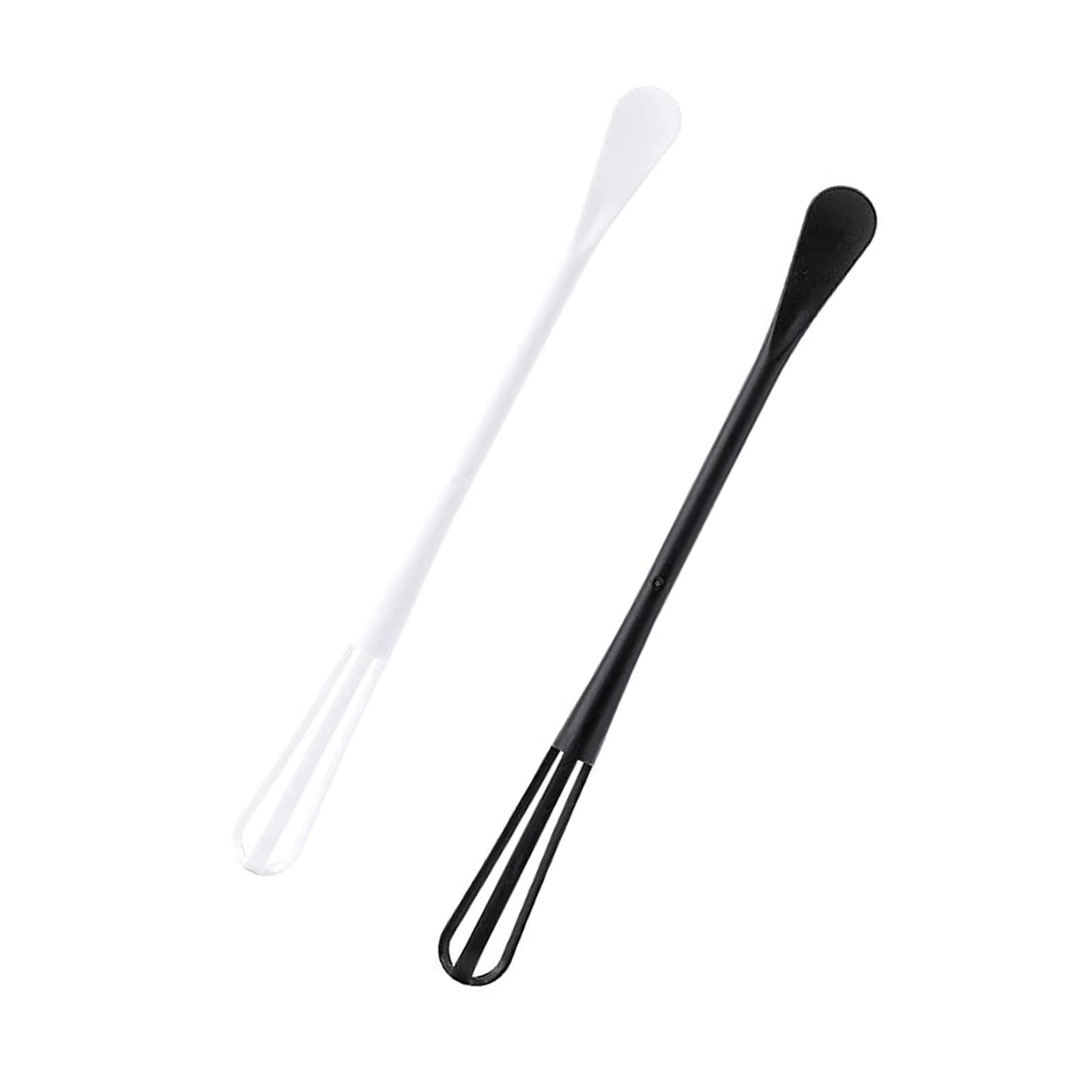 Haisiboya 2 Pcs Double Headed Mini Whisks Multifunction Kitchen Whisks Long Handle Egg Beaters for Blending Whisking Beating