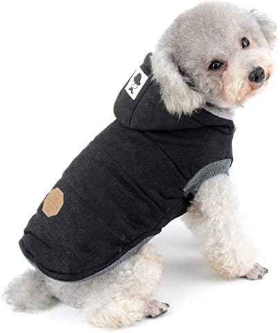 SELMAI Hooded Dog Coat Stylish Small Puppy Dog Clothes (Specially for Toy Breeds, Like Toy Poodle, Mini Pinscher, Shih tzu,Chihuahua, Size Runs Small One to Two Size Than US Size)