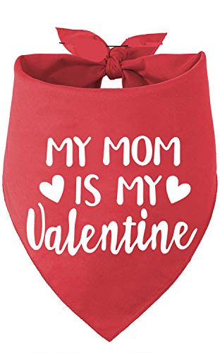 Valentines Dog Bandana, Red Pet Valentine Scarf for Medium Large Dogs