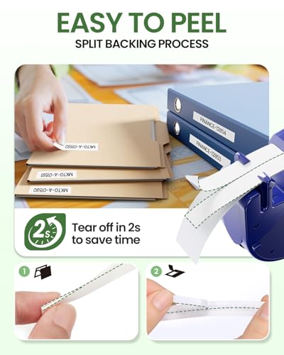 Compatible with Dymo LetraTag Label Maker Refills, White Paper Label Maker Tape Replacement for Dymo Letratag Label Tape Refills 12mm x 4m (1/2" x 13') for Labeler LT-100H 100T Plus 200B, 5-Pack 91330