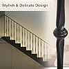 10-Pack Iron Balusters for Staircase,Hollow Premium Spoon Stair Balusters,Satin Black Balusters for Staircase Interior,5/8 Round x 44 Long