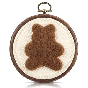 Chunful Felted Bear Nursery Wall Decor Cute Wall Art Decorative Artwork for Nursery Themes Bathroom Living Room Classroom Home Decoration