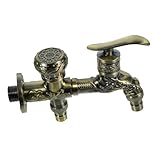 Robinet extérieur - robinet en alliage de zinc, non seulement il peut être utilisé pour les robinets de machine à laver, mais aussi pour les piscines, les , les jardins, etc., les accessoires de salle de bain