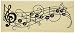 Stampendous Mounted Rubber Stamp 1-3/4"X4"-Wavy Music